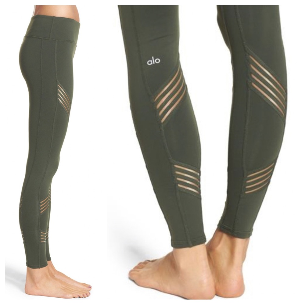 ALO Yoga Green Multi Legging Sz Large - Picture 11 of 15